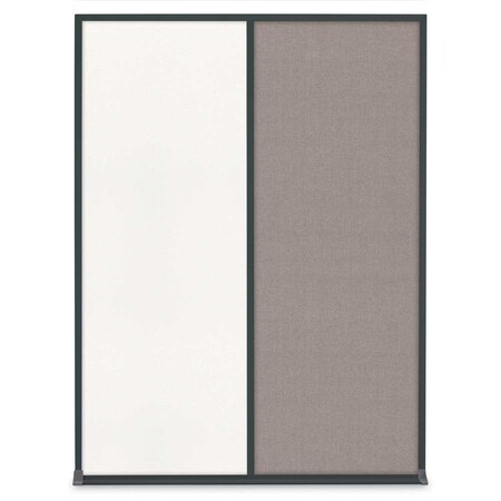 United Visual Products Single Door Radius Plus Corkboard, 18"X UV8000PLUS-BLACK-AMETHY